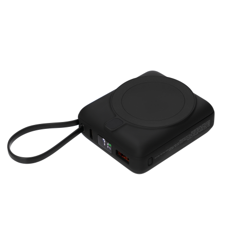 Внешний аккумулятор с подсветкой Ritter PD 10000mAh с функцией беспроводной зарядки 15W, черный