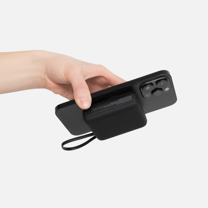 Внешний аккумулятор с подсветкой Риттер PD (Ritter PD) 10000mAh с функцией беспроводной зарядки 15W, черный