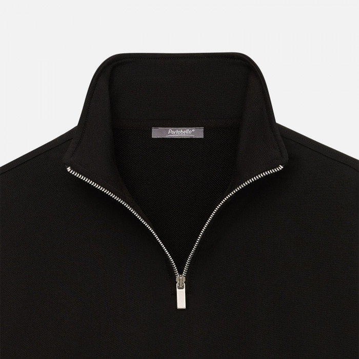 Толстовка на молнии унисекс Флоу (Flow), черная, размер XS/S