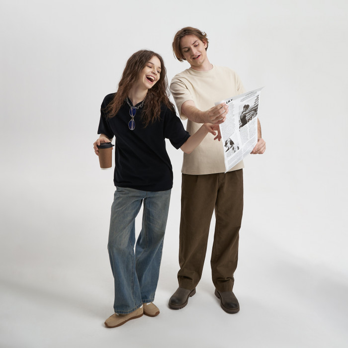 Футболка унисекс премиум Аура (Aura), бежевый