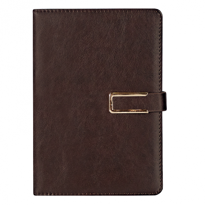 Ежедневник City Bary Mocco A5 в подарочной коробке, коричневый с золотистым, недатированный, в твердой обложке