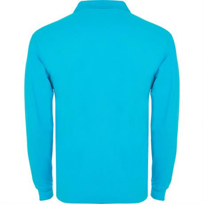 Футболка поло ESTRELLA L/S мужская, БИРЮЗОВЫЙ 2XL