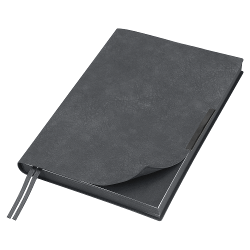 Ежедневник Flexy Foggia Shamois B5, серый, недатированный, в гибкой обложке, в подарочной коробке