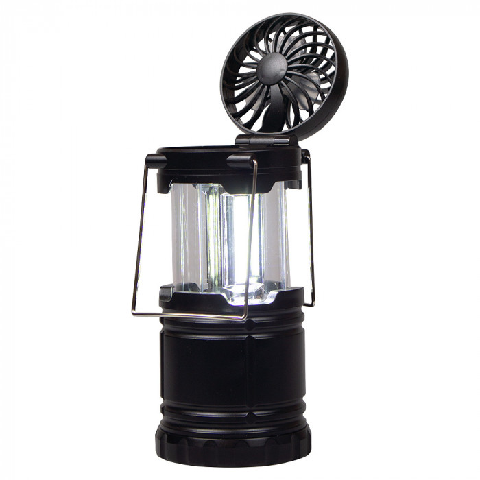Фонарь Tools Mina, для кемпинга, с вентилятором, пластиковый, черный