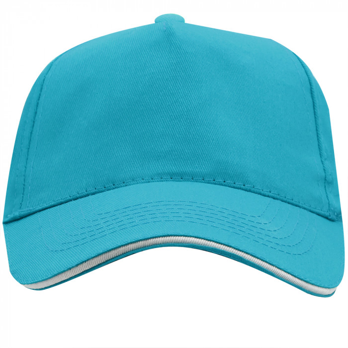 Бейсболка 5-панельная ERIS, Бирюзовый
