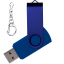 Флеш накопитель USB 2.0 Twister 16GB, пластик Софт Тач/металл, синий/синий Флеш накопитель USB 2.0 Twister 16GB, пластик Софт Тач/металл, синий/синий