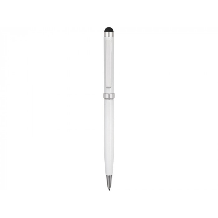 Ручка шариковая со стилусом Silver Soi Requis, металлическая, белая/серебристая