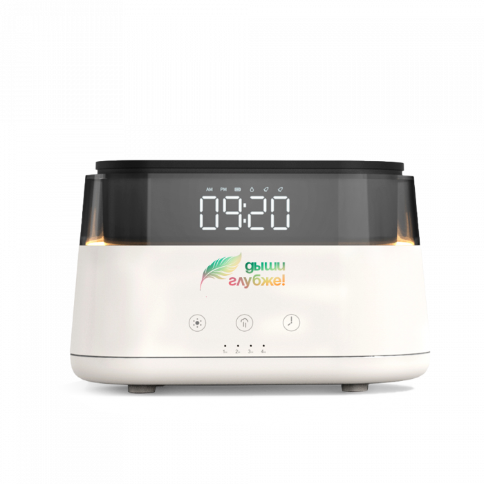 Светодиодный USB увлажнитель-ароматизатор Brava с часами с RGB подсветкой Светодиодный USB увлажнитель-ароматизатор Brava с часами с RGB подсветкой