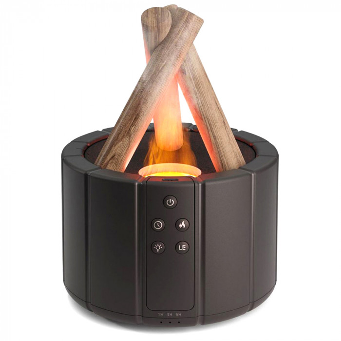 Светодиодный USB увлажнитель-аромадиффузор Bonfire с пультом Д/У, чёрный Светодиодный USB увлажнитель-аромадиффузор Bonfire с пультом Д/У, чёрный
