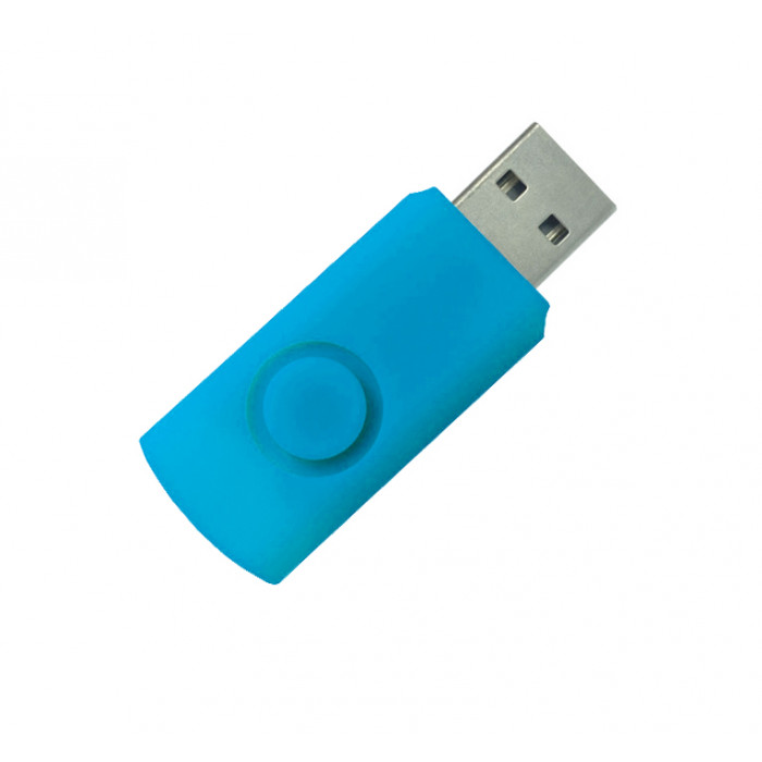 Корпус для флеш накопителя Twister 16GB, пластик Софт Тач, голубой