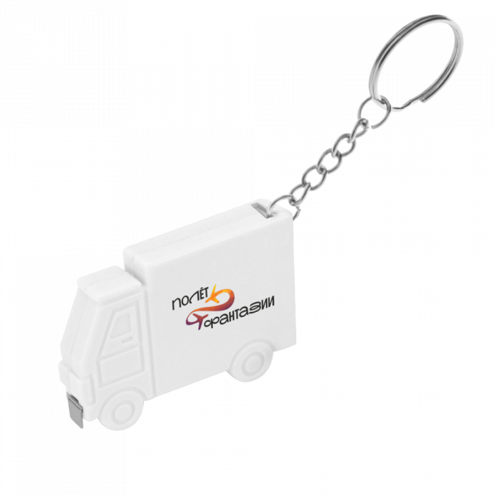 Брелок-рулетка Грузовик, 1 метр, белый