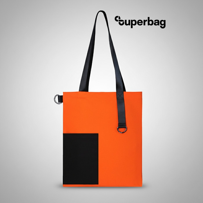 Шоппер Superbag Color (оранжевый с чёрным)