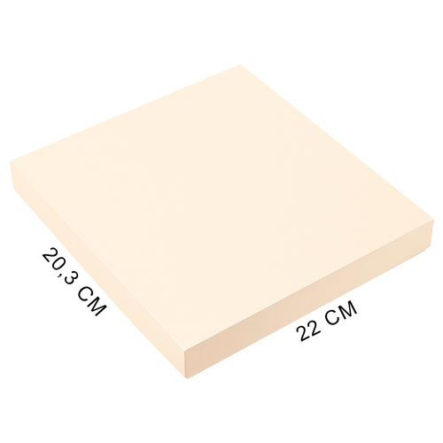 Коробка подарочная, размер  203*220*30 мм,  Solution Gift Linen  для ежедневника и ручки, кремовая с блеском