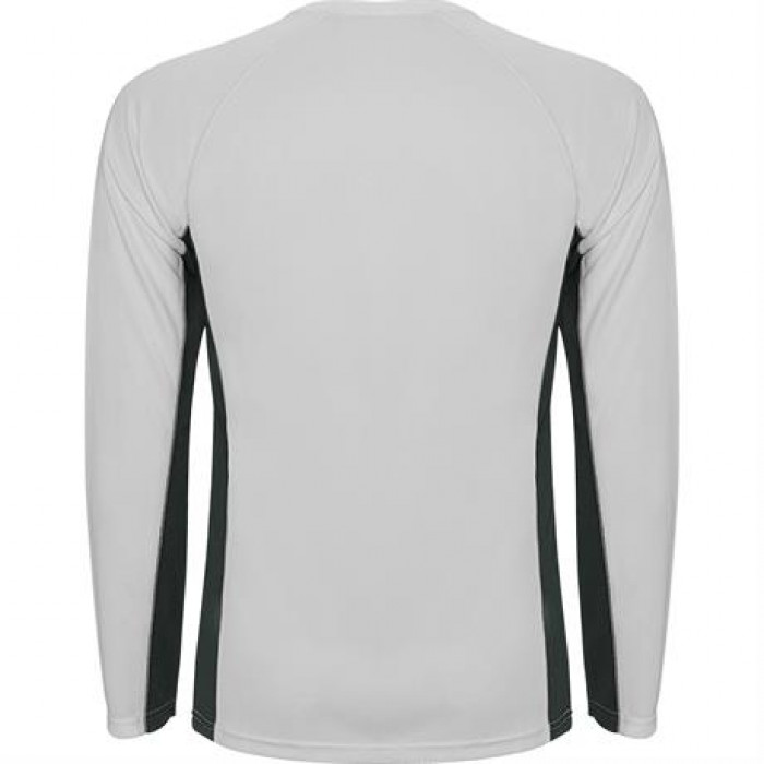 Спортивная футболка SHANGHAI L/S мужская, БЕЛЫЙ/ТЕМНЫЙ ГРАФИТ 2XL