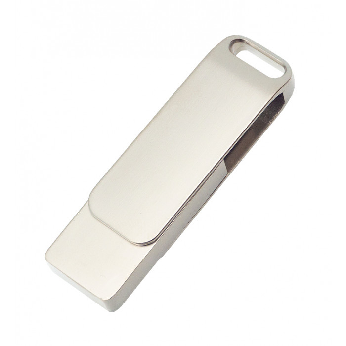 Флеш накопитель Bergamo, USB 2.0 32GB, металл, серебро