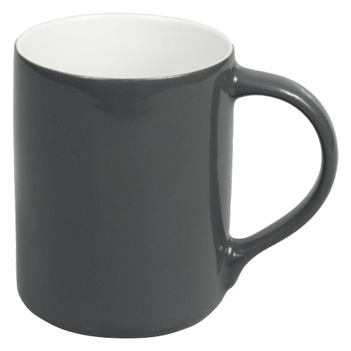 Кружка фарфоровая Casa Grande Magnolia Varnish, глянцевая, серая/белая, 350 мл