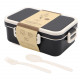 Ланчбокс (контейнер для еды) Inar из пшеничного волокна, чёрный. Ланчбокс (контейнер для еды) Inar из пшеничного волокна, чёрный.