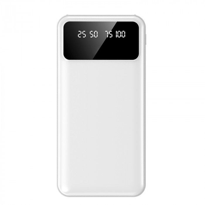 Внешний аккумулятор Dorado 10 000 mAh с фонариком, белый Внешний аккумулятор Dorado 10 000 mAh с фонариком, белый
