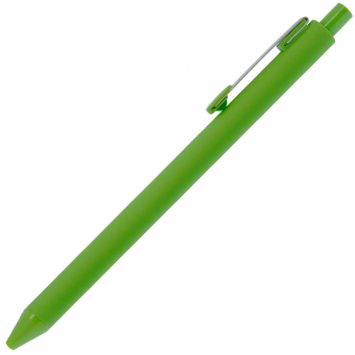 Ручка шариковая, пластиковая, софт тач, салатовая/серебристая, INFINITY