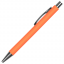 Ручка шариковая Flamingo пластиковая, софт тач, оранжевая Ручка шариковая Flamingo пластиковая, софт тач, оранжевая