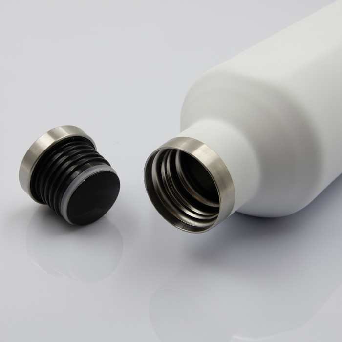 Термобутылка E-shape софт-тач (белый)