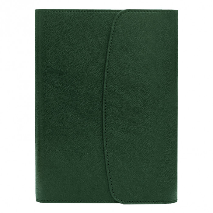 Ежедневник в суперобложке Country Bergamo Synergy A5+, зеленый, недатированный, в твердой обложке. Зеленый срез