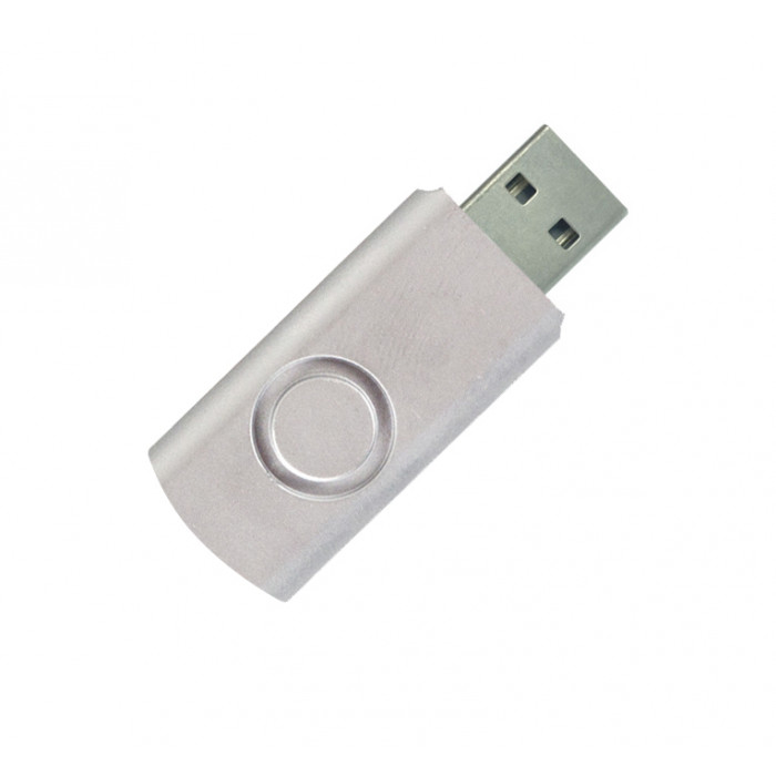 Корпус для флеш накопителя Twister 32GB, пластик Софт Тач, серебристый