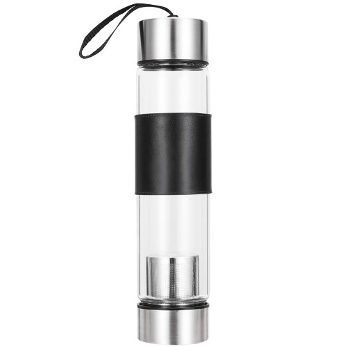 Термос стеклянный с инфьюзером Modulus, чёрный