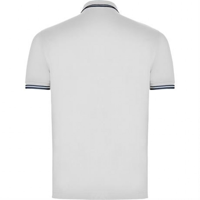 Футболка поло MONTREAL мужская, БЕЛЫЙ/МОРСКОЙ СИНИЙ 2XL