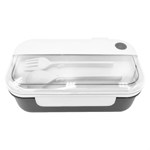 Герметичный контейнер для еды (ланч бокс)  BON VOYAGE, пластиковый, бело-серый, 1100 мл.