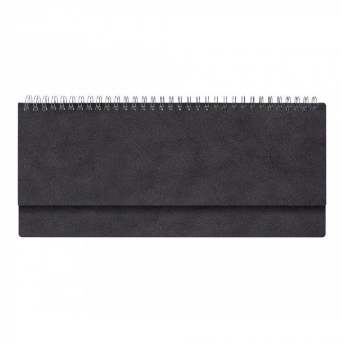 Планинг Alfa Agenda Nuba 325*130 мм, темно-серый, датированный 2024, в твердой обложке