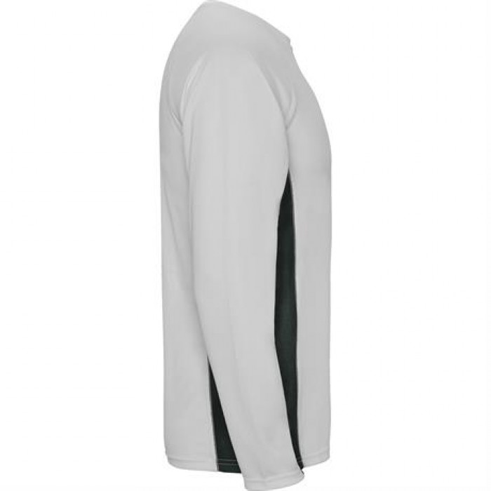 Спортивная футболка SHANGHAI L/S мужская, БЕЛЫЙ/ТЕМНЫЙ ГРАФИТ 2XL