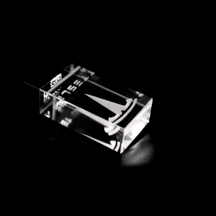 Флешка Moon 16 Гб, белая подсветка Флешка Moon 16 Гб, белая подсветка