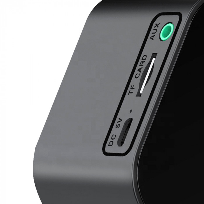 Часы-метеостанция Allora с Bluetooth колонкой функцией Hands free, черные Часы-метеостанция Allora с Bluetooth колонкой функцией Hands free, черные