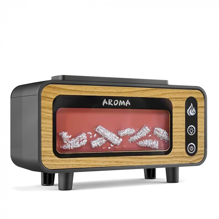 Светодиодный USB увлажнитель-аромадиффузор Vintage Fireplace, коричневый Светодиодный USB увлажнитель-аромадиффузор Vintage Fireplace, коричневый