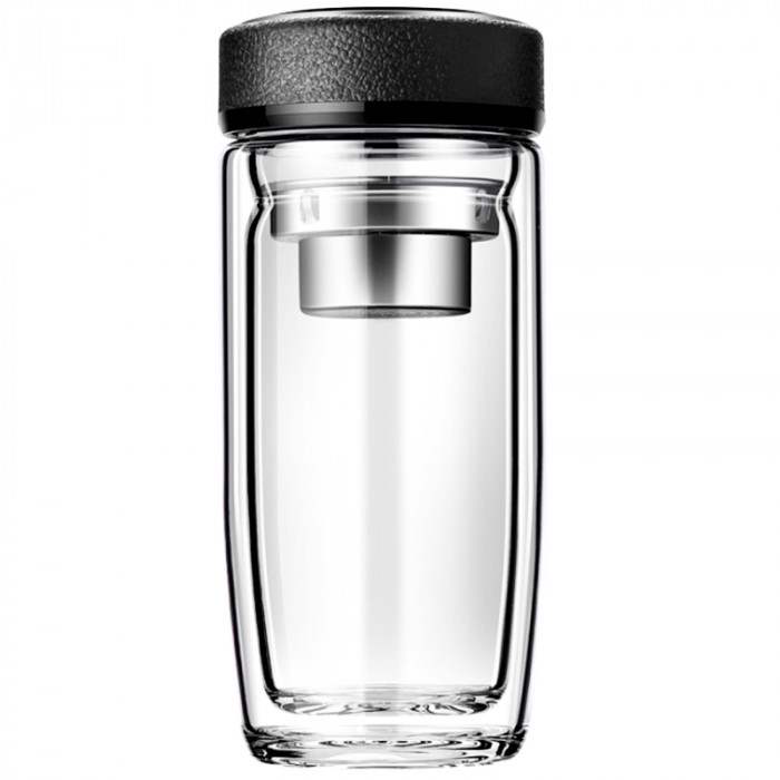 Термос стеклянный с LED-дисплеем Smartview, чёрный