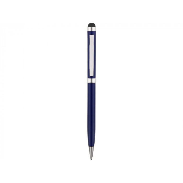 Ручка шариковая со стилусом Silver Soi Requis, металлическая, синяя/серебристая