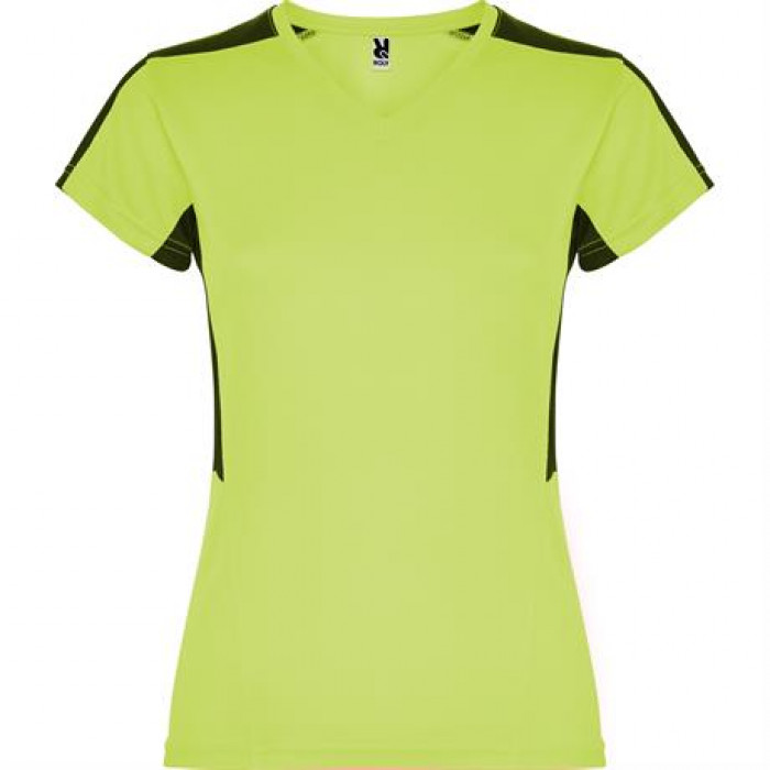 Спортивная футболка SUZUKA женская, ЛАЙМ ЯРКИЙ/ЧЕРНЫЙ 2XL