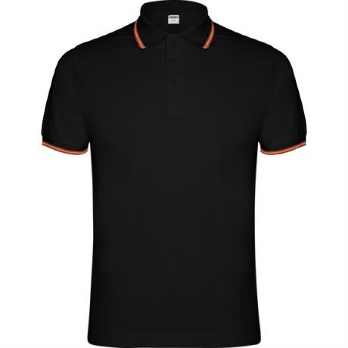 Футболка поло NATION мужская, ЧЕРНЫЙ 2XL