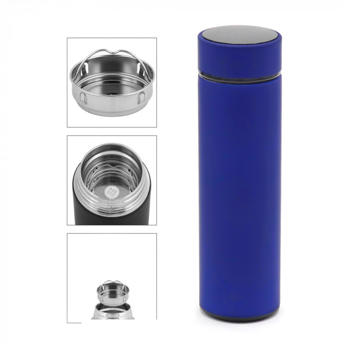 Термос Indy софт-тач, синий