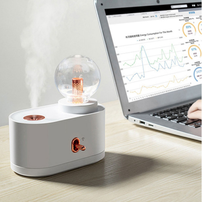Светодиодный USB арома увлажнитель Orlean, белый Светодиодный USB арома увлажнитель Orlean, белый
