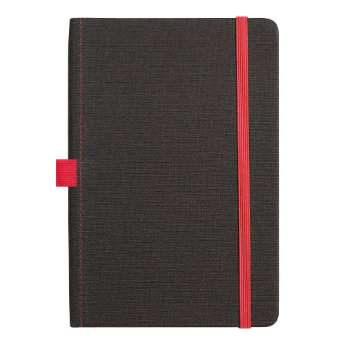 Блокнот Forest  Alfa Orion Rosewood А5, недатированный, в твердой обложке, темно-серый с красной резинкой и петлей для ручки