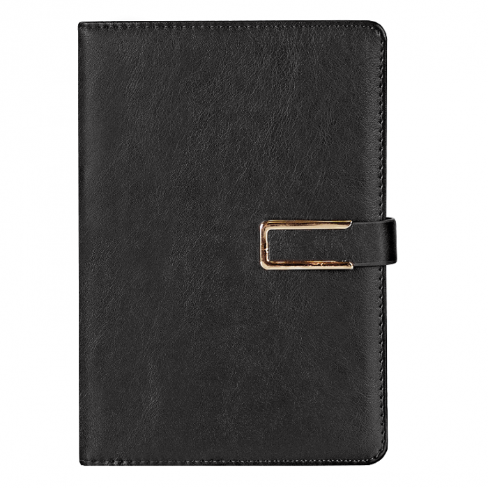 Ежедневник City Bary Mocco A5 в подарочной коробке, черный с золотистым, недатированный, в твердой обложке