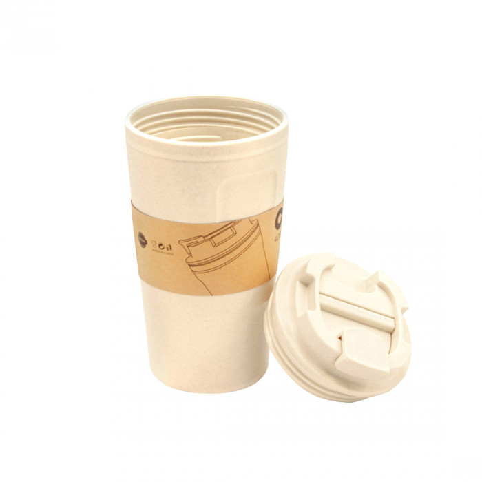 Бутылка для воды Eco water из бамбукового волокна , бежевая