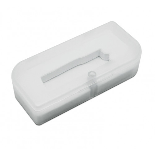 Футляр для флеш накопителя, пластик, белый/прозрачный