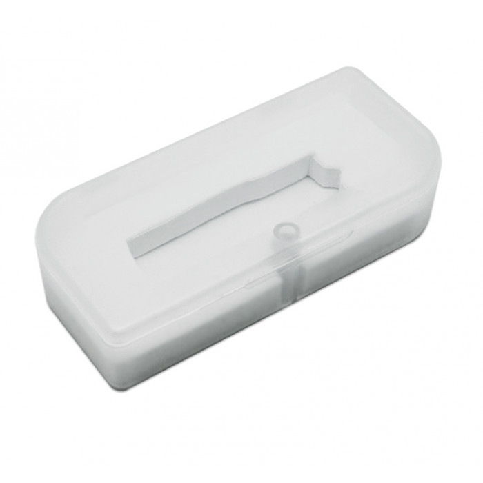 Футляр для флеш накопителя, пластик, белый/прозрачный