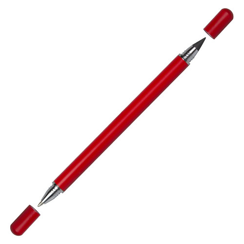 Ручка шариковая и вечный карандаш ETERNITY, металлическая, красная, матовая