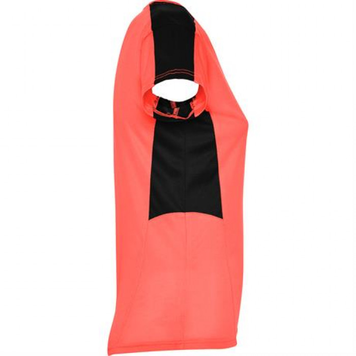 Спортивная футболка SUZUKA женская, КОРАЛЛОВЫЙ ФЛУОРЕСЦЕНТНЫЙ/ЧЕРНЫЙ 2XL