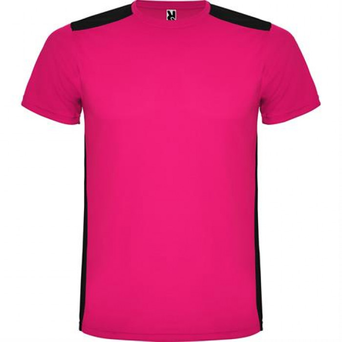 Спортивная футболка DETROIT мужская, ФУКСИЯ/ЧЕРНЫЙ 2XL