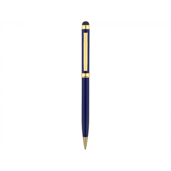 Ручка шариковая со стилусом Gold Soi Requis, металлическая, темно-синяя/золотистая
